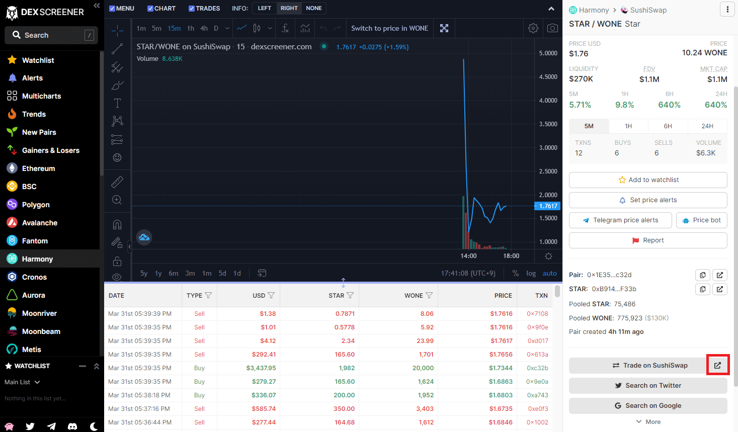 仮想通貨$STARの購入方法